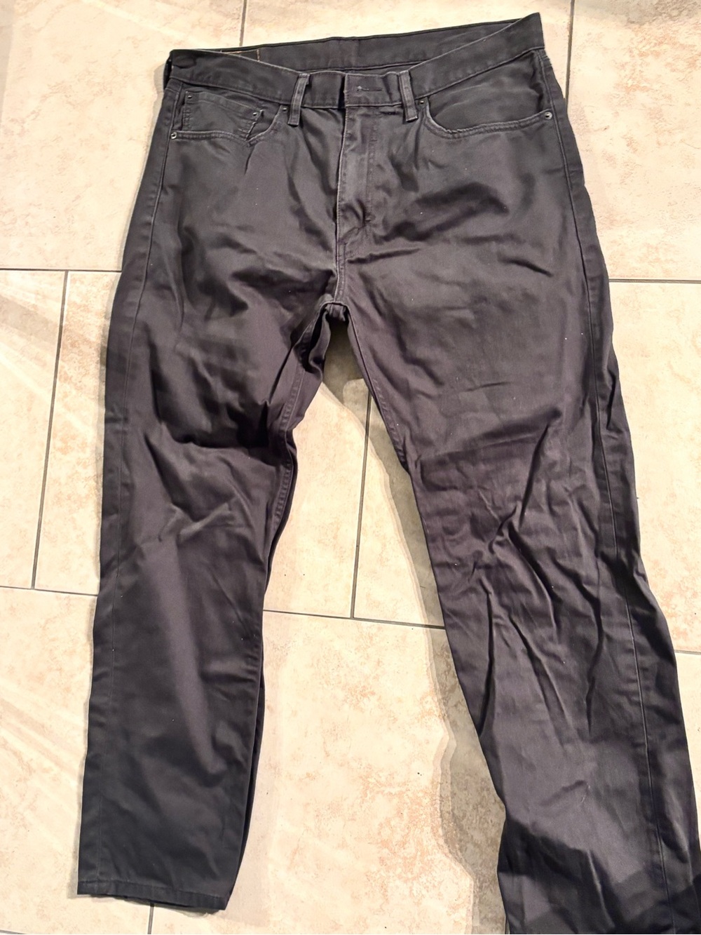 Levi's Black 505 Straight Waistband Jeans